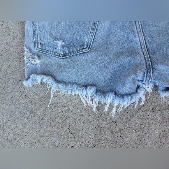 Agolde Parker Blue Jean Shorts - Picture 7 of 7